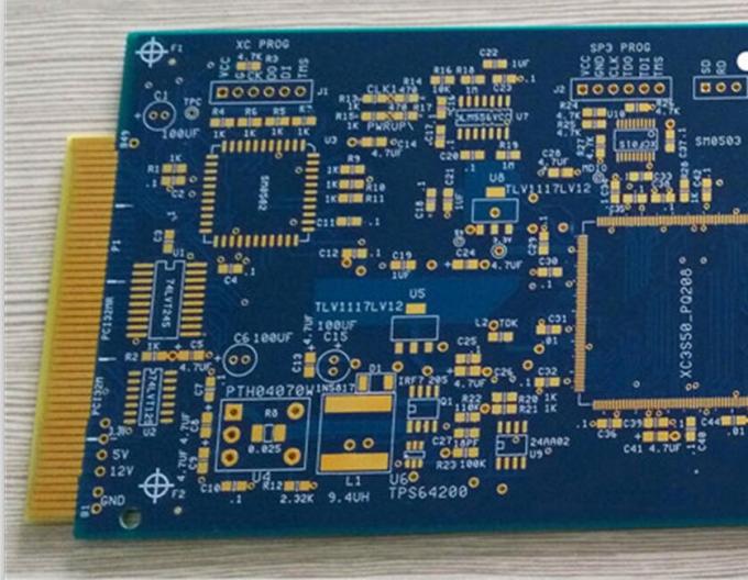 6 Layers FR4 Prototyping PCB ENIG Surface Hard Plating Gold Finger 10u"