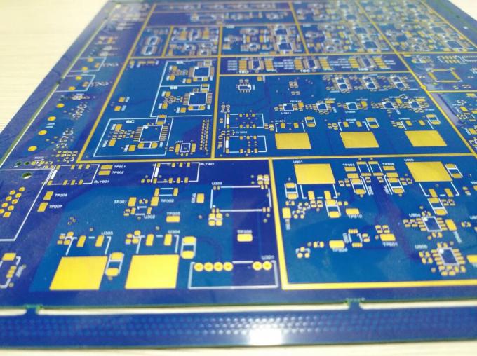 8 Layers FR4 Blue Soldmask 1.6mm 1OZ Copper Thickness Multilayer PCB Board