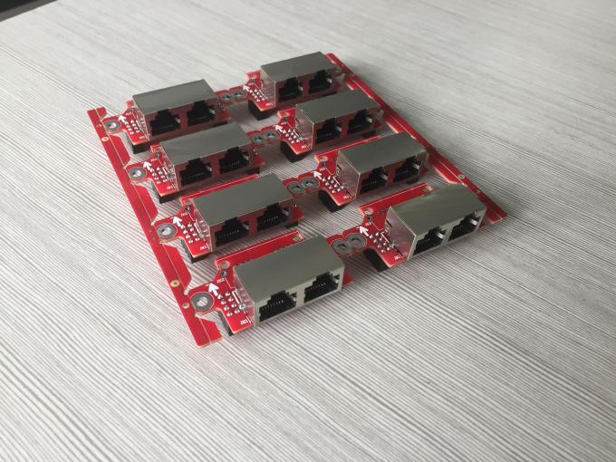 UL 94V0 FR4 Electronic Circuit Board Assembly Red Soldermask