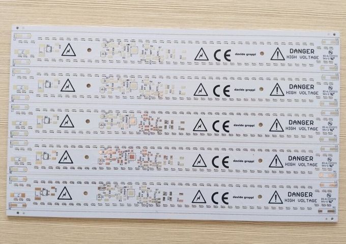 LED Aluminum PCB Single Layer Wite Soldermask PCB Board manufacturer