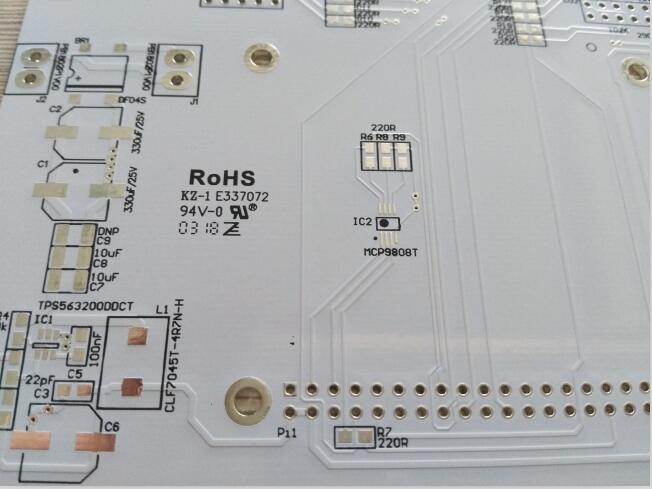 2oz Copper HASL Lead Free 0.063" Thickness White Soldmask Electronic Printed Circuit Board